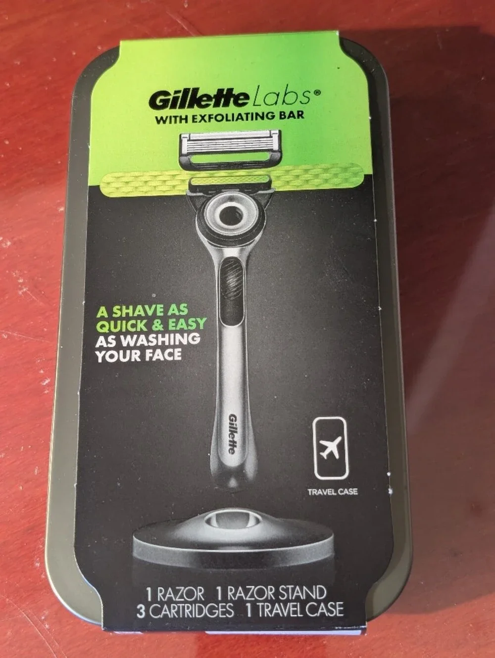 Gillette Labs Exfoliating Bar Razor with Travel Case NWT
